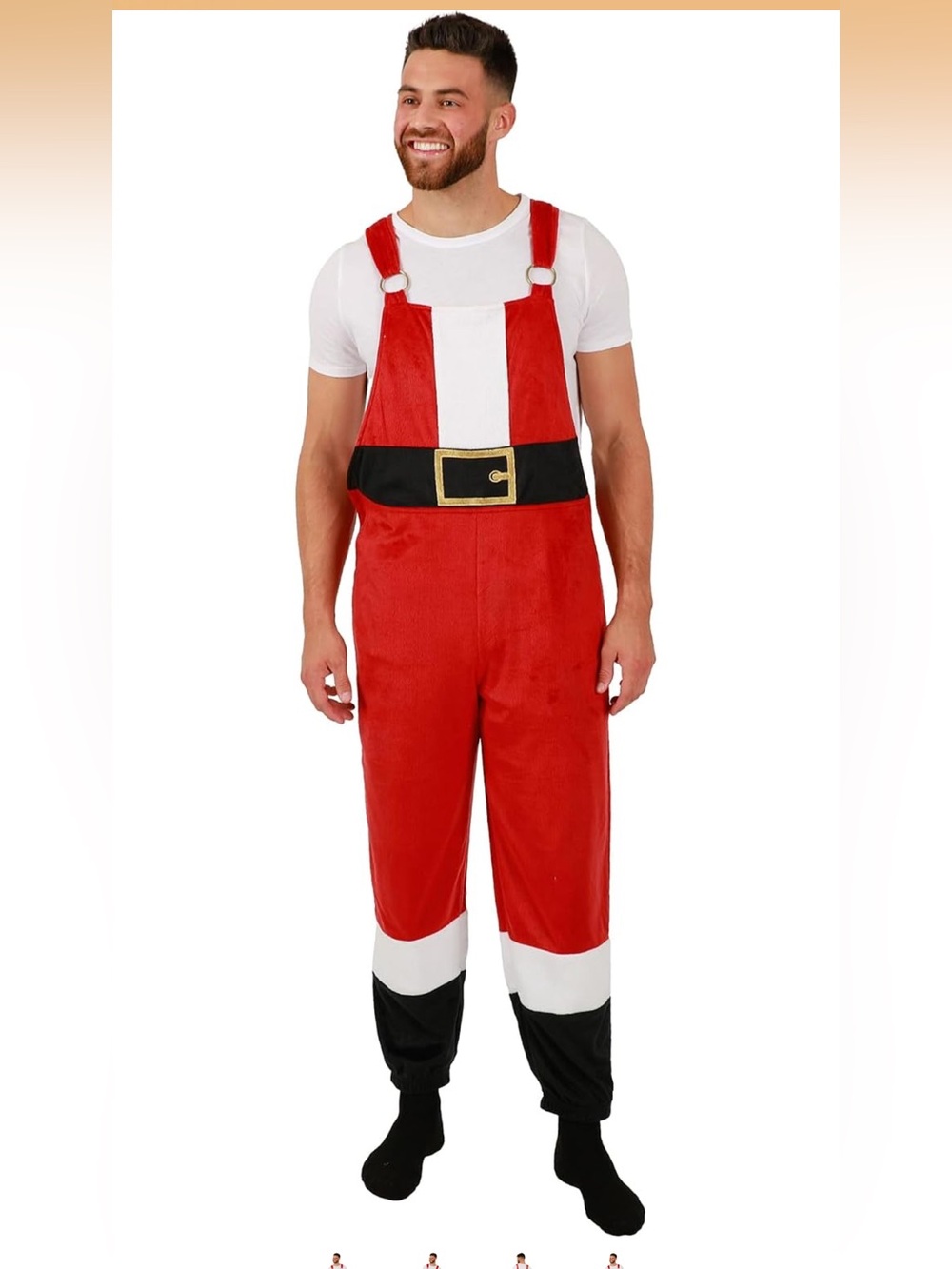 NWT Bioworld Santa Claus Christmas Jamerall Onesie Pajamas Small